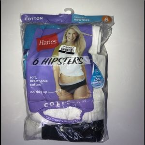 Women’s Hanes 6 Pk Hipsters Size 6